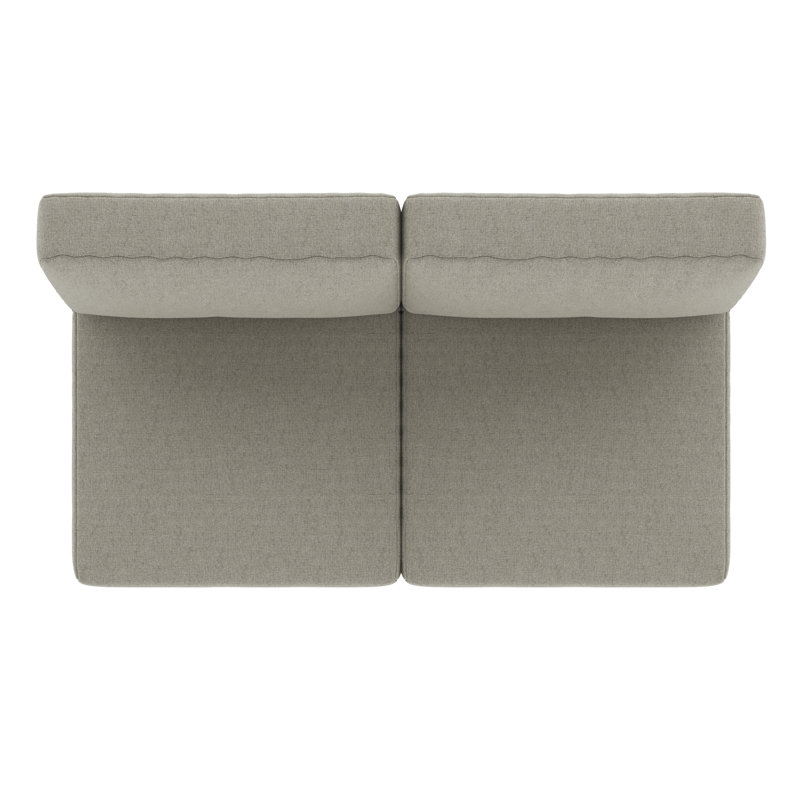 Sunbrella® Outdoor Loveseat Seat / Back Cushion, Spectrum Dove Sunbrella® Plainweave