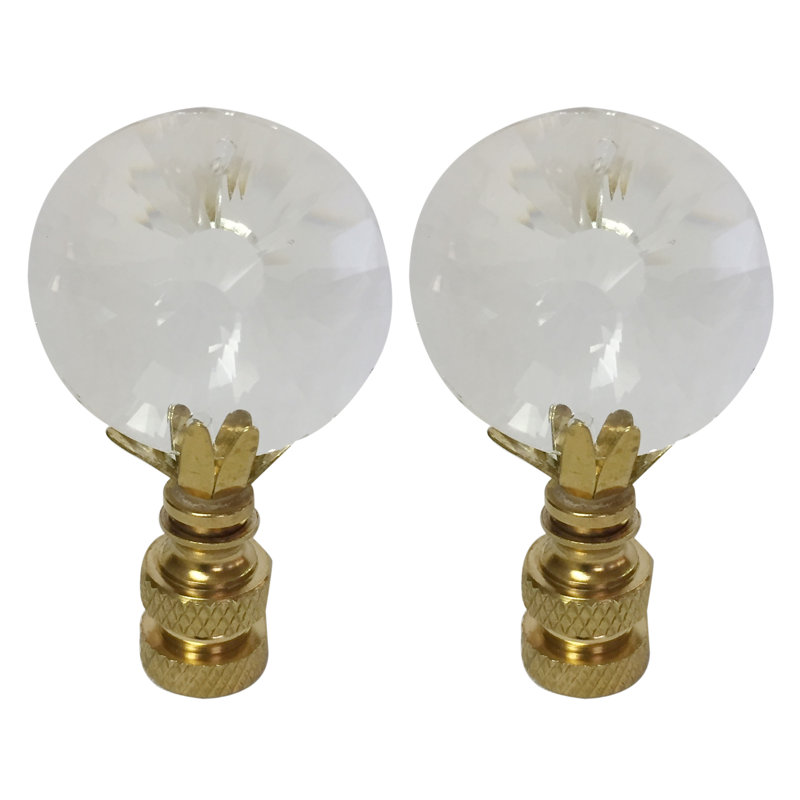 Sun Cut Round K9 Crystal Lamp Finial