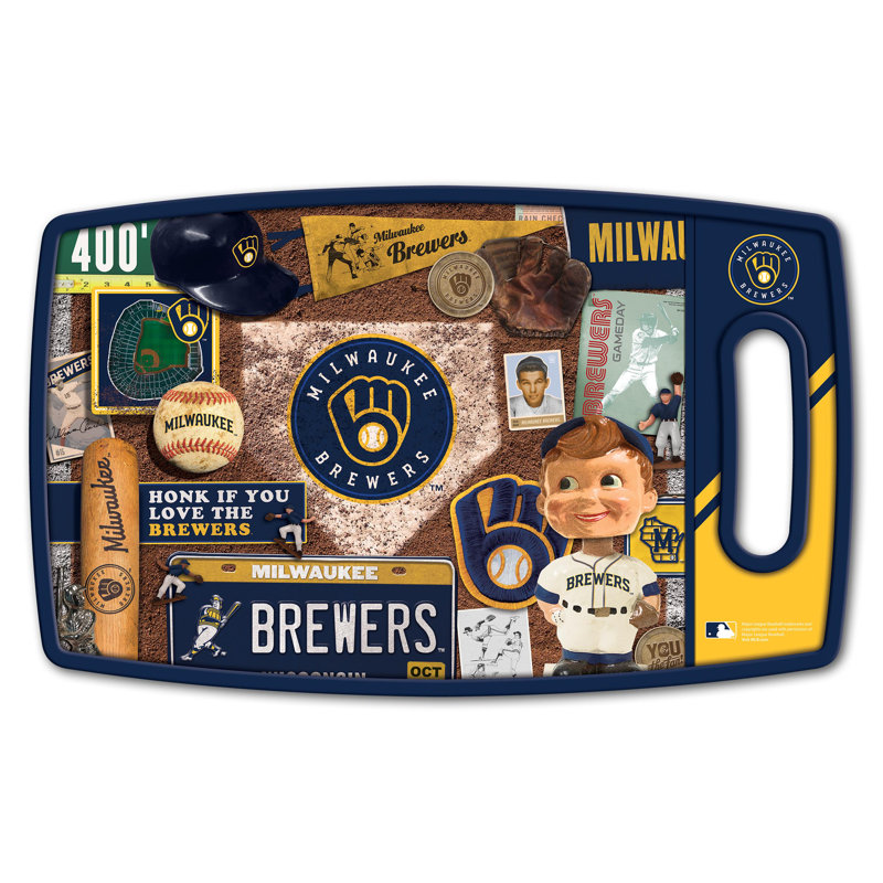 MLB Retro Series Cutting Board, Milwaukee Brewers