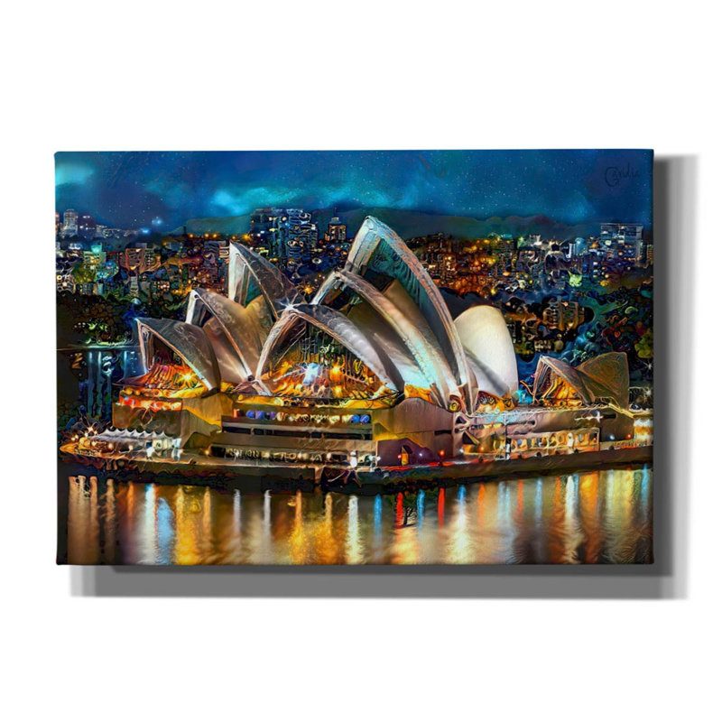 «Australie Sydney Opéra» par Pierre Gavidia, art mural sur toile, H 18 po x l 26 po x P 0,75 po