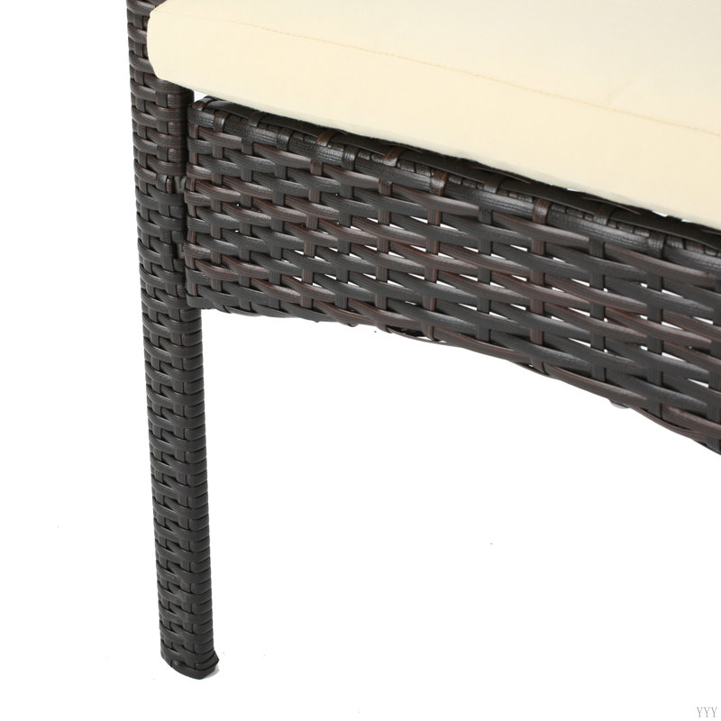 [Set Of 2] CORDOBA KD PE WICKER DINING CHAIR, Brown/Beige