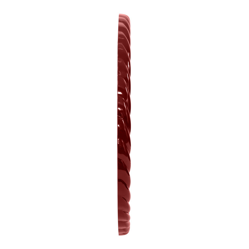 Mara Round Mirror, Burgundy