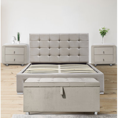 Claymore Upholstered Storage Bed