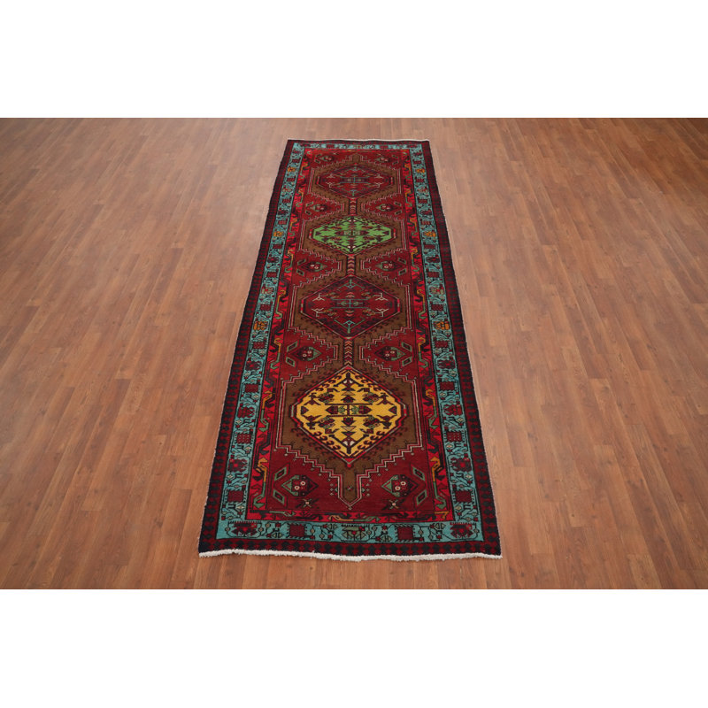 Tapis de couloir géométrique traditionnel 4 x 10