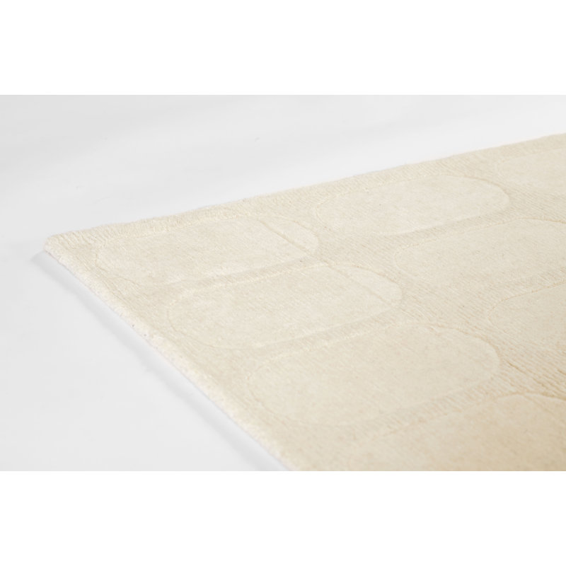 Tapis ivoire en laine tissé à la main Tayim 9 pi x 12 pi, 9' x 12'