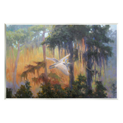 «Flying Agrets in Forest Forest», art mural par Sandy Nelson
