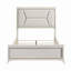 Grande tête de lit tapissier de luxe moderne 1Pc avec éclairage DEL (seulement lit)