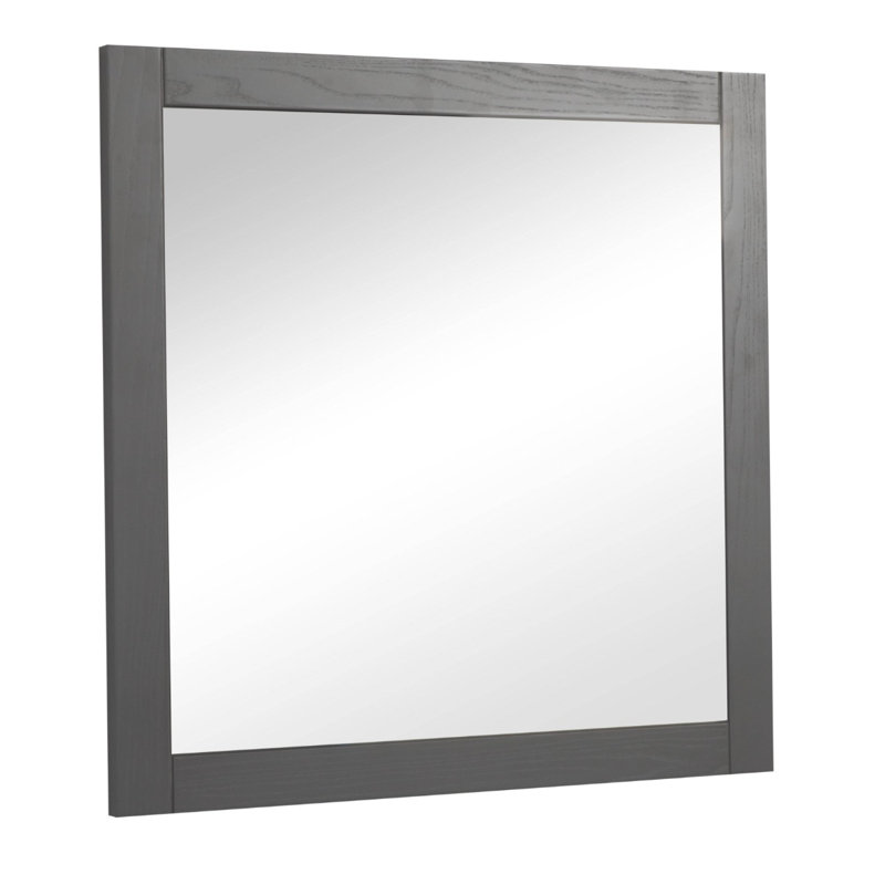 Miroir mural Lenelle, Gris mat