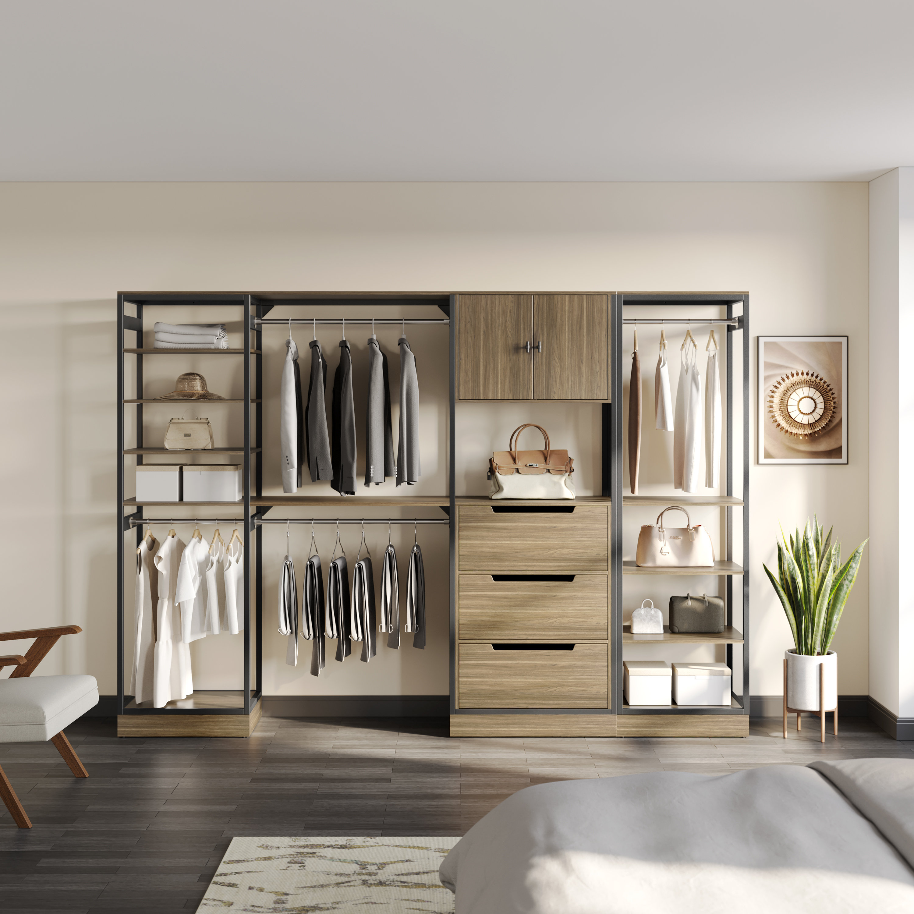 Isa Walk In Closet Systems - Extra Hanging Storage