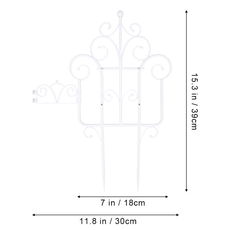 39 cm H x 18 cm W Border Fencing