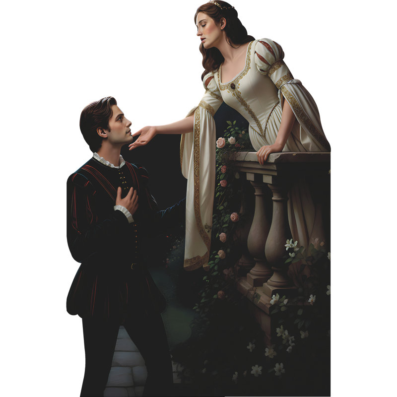 SP13609 Wherefore Where Art Thou Romeo Juliet Balcony Cardboard Cutout Standee Standup