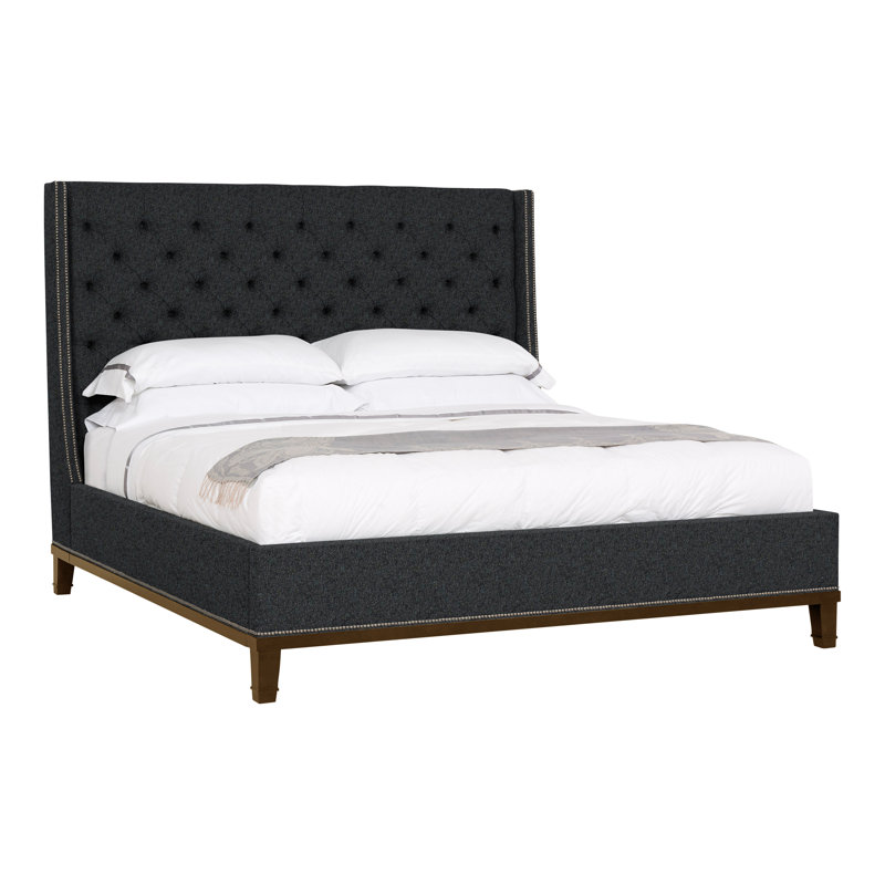 Michael Weiss California King Tufted Upholstered Panel Bed, Havana, Ian Lagoon, Yes