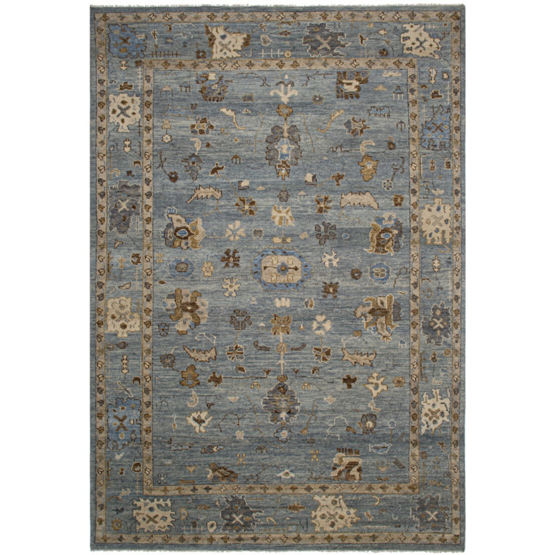 Tapis rectangulaire unique de 9 pi 11 po x 13 pi 10 po gris