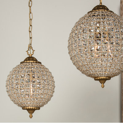 Luminaire suspendu en cristal 3 lumières Cimberleigh