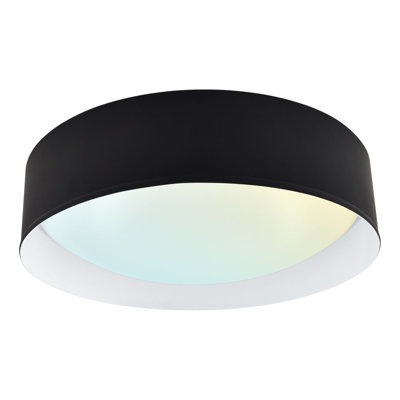17-Inch LED Flush Mount Ceiling Light, 5CCT, 2420 Lumens, 34W CRI 90 Dimmable Ceiling Light Fixture With Interchangeable Canopy