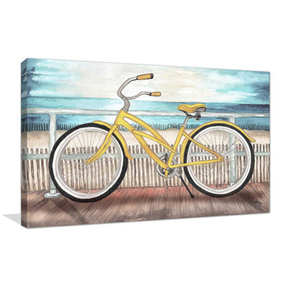 «Coastal Bike Rides», reproduction de peinture acrylique