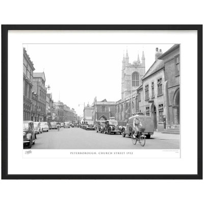 Peterborough, Church Street 1952 by Francis Frith - Single Picture Frame Print