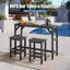 Ensemble de bar d'extérieur pour terrasse en PEHD pour 2 personnes, ensemble de bar pour le balcon, ensemble de table de bar et tabourets toutes saisons-639538554-651222840