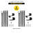 Excello Global Products 2 Pack Of 5.3' Deck/Fence String Light Poles
