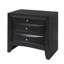 Table de chevet noire avec 2 tiroirs et 1 plateau pour un intérieur de chambre à coucher élégant et tendance