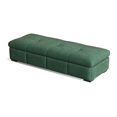 Banc rembourré gris