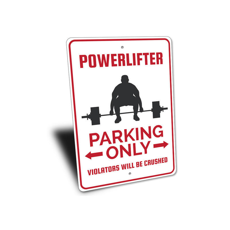Plaque en aluminium Powerlifter, H 12 po x l 18 po x P 0,06 po