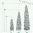 3-piece Artificial Christmas Tree with Snow Flocking