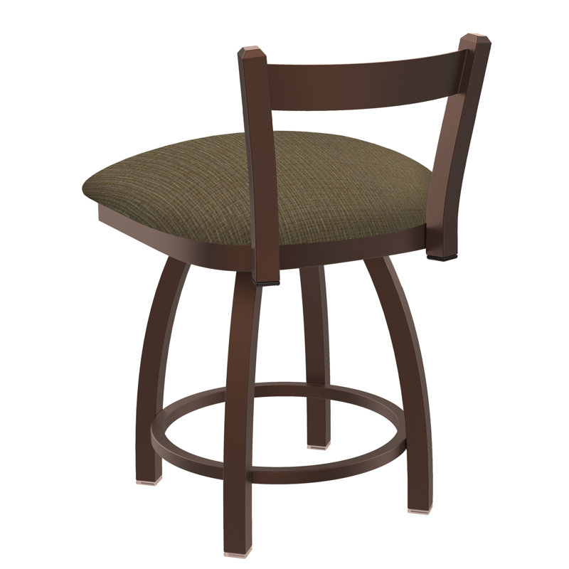 Tabouret de coiffeuse en métal Catalina, Bronze, Tissu liège graphique