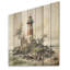Phare, décor Moody - art mural en bois sur bois de pin naturel-954435913