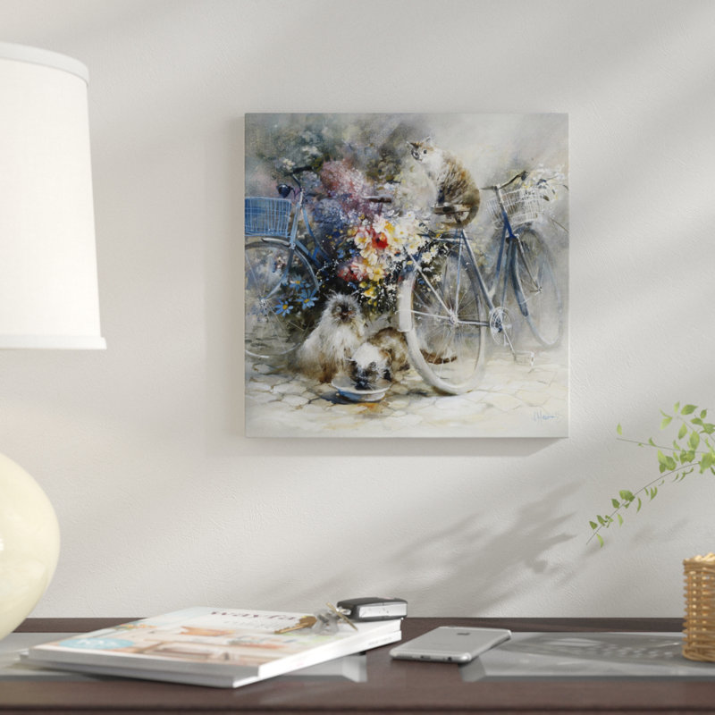 «Bicycle Race», impression sur toile, H 37 po x l 37 po x P 1,5 po, Pas de tapis, Toile tendue