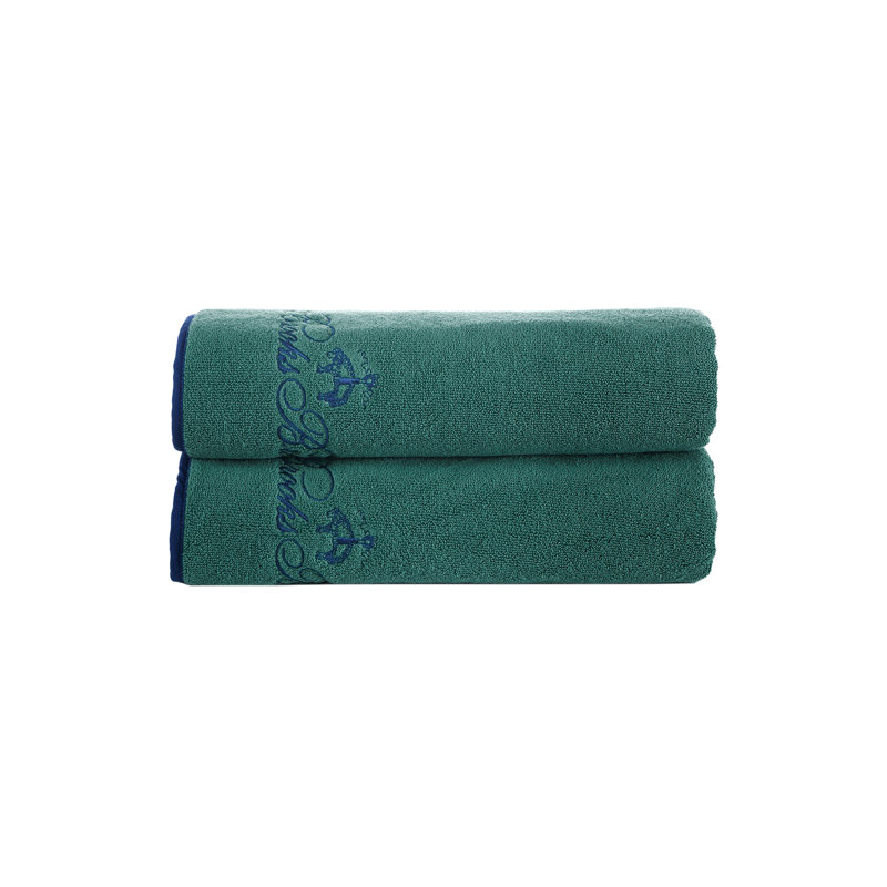Turkish Cotton Midweight Bath Towel, Deep Jungle