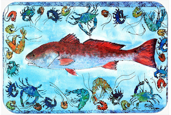 Caroline's Treasures Fish Glass Cutting Board