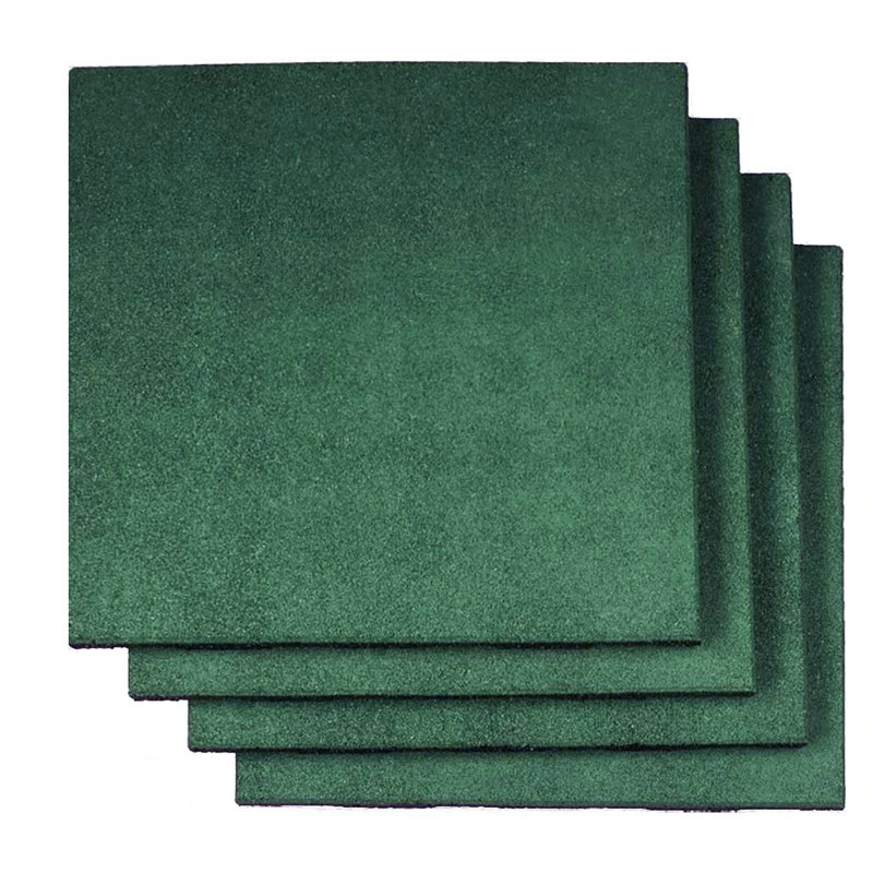 Carreaux de terrain de jeu en caoutchouc 1 po, Vert