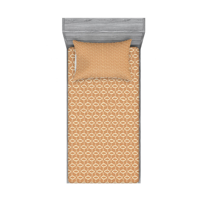 Ensemble de draps géométriques, Ensemble de draps pour lit simple avec drap-housse