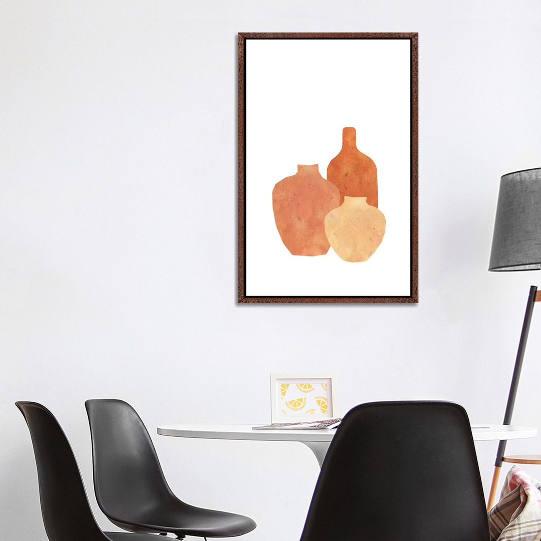 Terracotta Clay Vases by Whales Way - Painting on Canvas