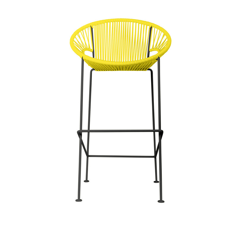 Tabouret de bar Alaena Puerto, Noir, Jaune