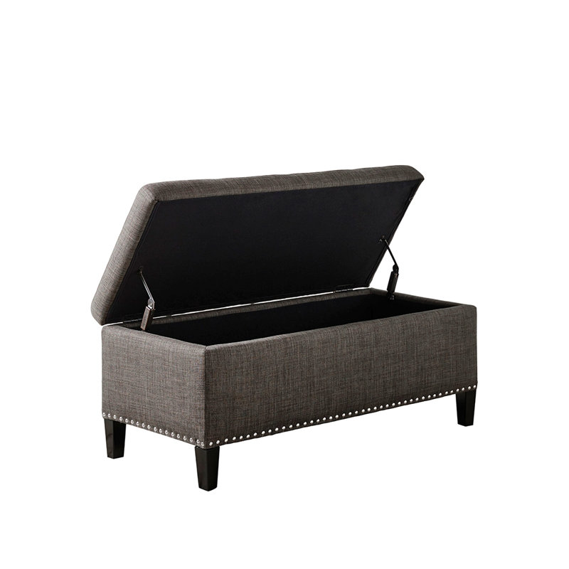 Banc de rangement capitonné à fermeture douce