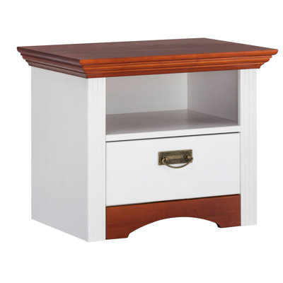 Luker 56cm W Solid Wood Bedside Table