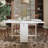 No Assembly Required, 58.9'' Folding Dining Table For Small Space, Rectangular Wooden Extendable Dinning Table With Wheels And Storage For Dining Room-98839869