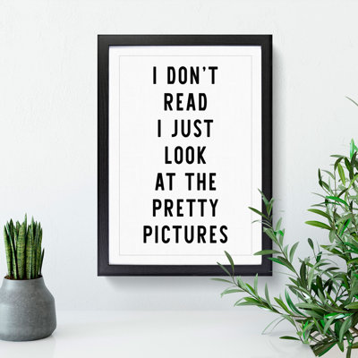 Don't Read - Picture Frame Typography
