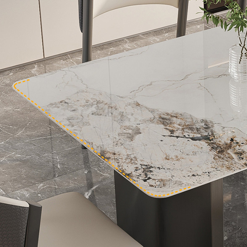Ensemble de table de maison en acier inoxydable, H 29,52 po x L 78,74 po x l 35,43 po, 5