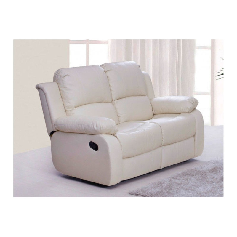 Arberie Top Grain Leather Reclining Sofa, Tan, Leather Match, Manual