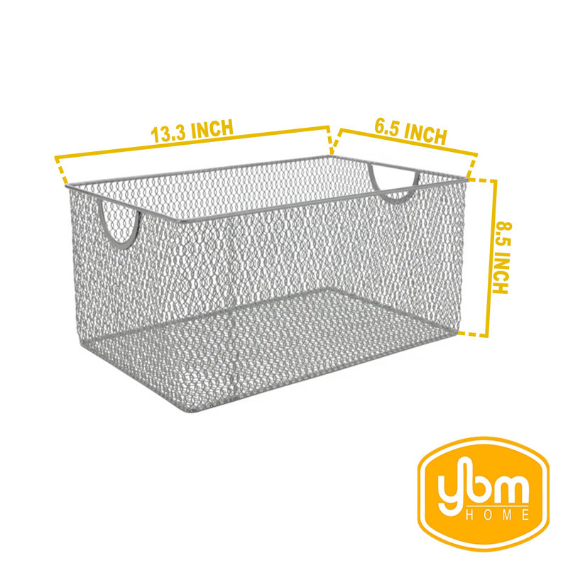 Boîte en métal, H 6 po x l 13,25 po x P 8,5 po