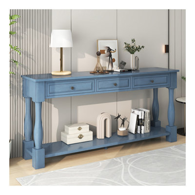 Console Table 63" Long Console Table With Drawers And Shelf For Entryway, Hallway, Living Room
