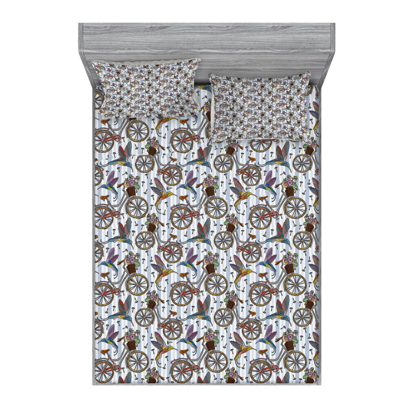 Microfiber Sheet Set, Queen Sheet Set + Fitted Sheet + 2 Pillowcases