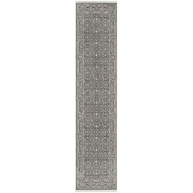 Shadows Power Loom Polyester Floral Area Rug , Runner 2'2" x 10'