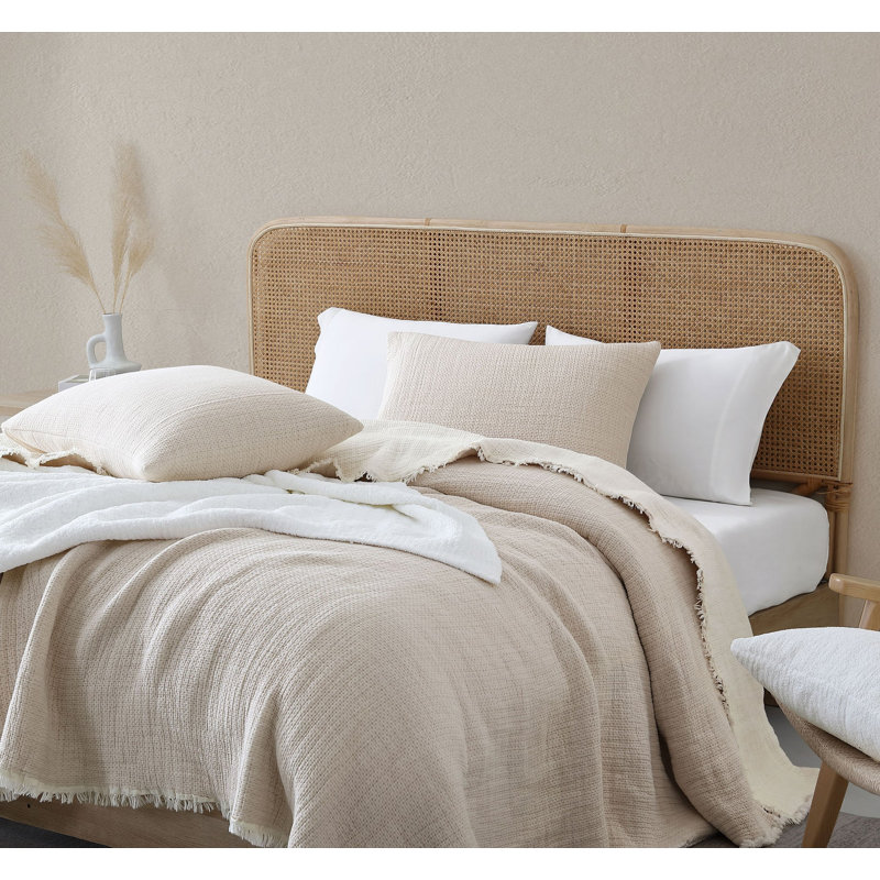 Muslin Cotton Quilt, Queen Quilt, Fog