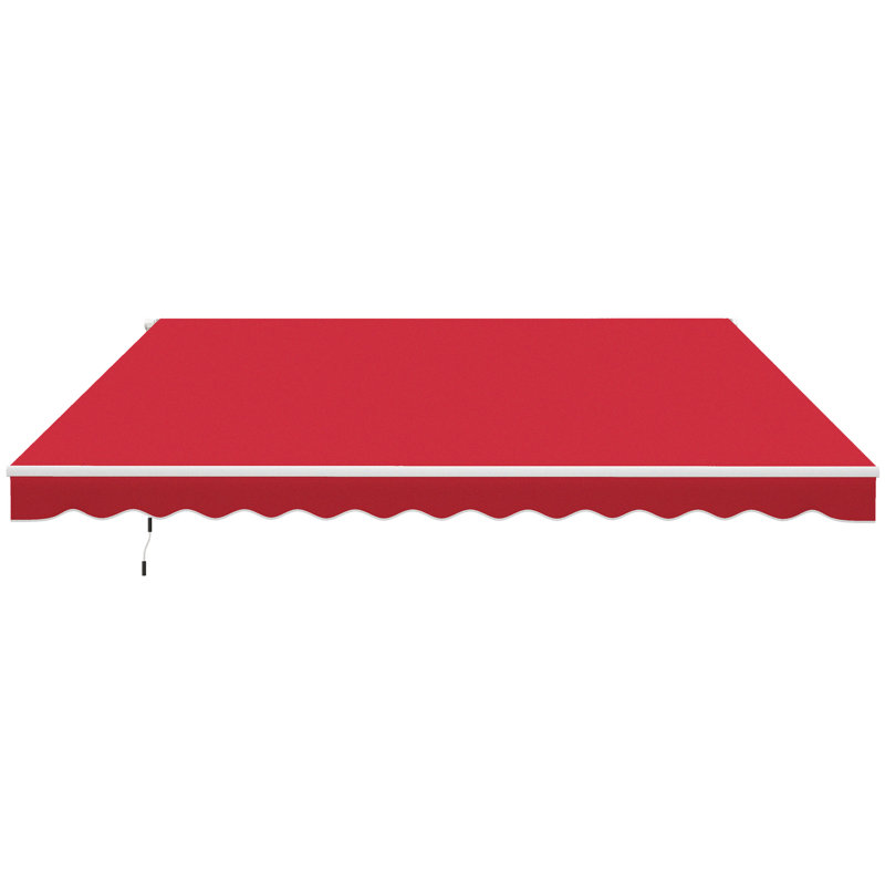 Auvent rétractable, auvents de patio, Rouge, H 59,1 po x l 141,7 po x P 96,5 po