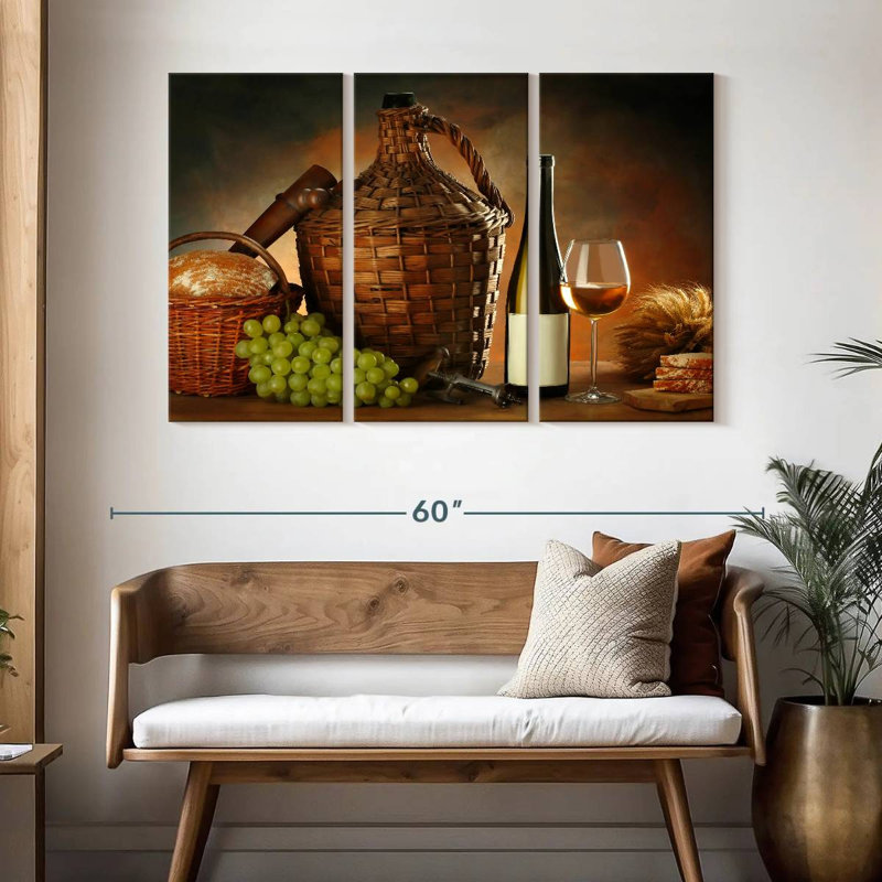 Yarlin Feast With Wine, 32" H x 50" W