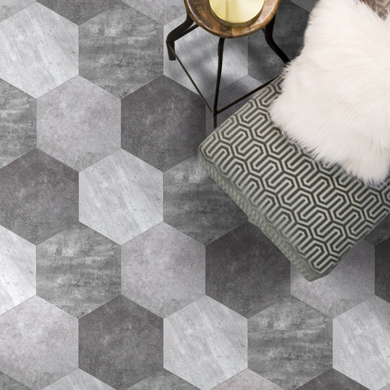 SAMPLE - Domini Stone Composite Peel & Stick Mosaic Tile in Gray